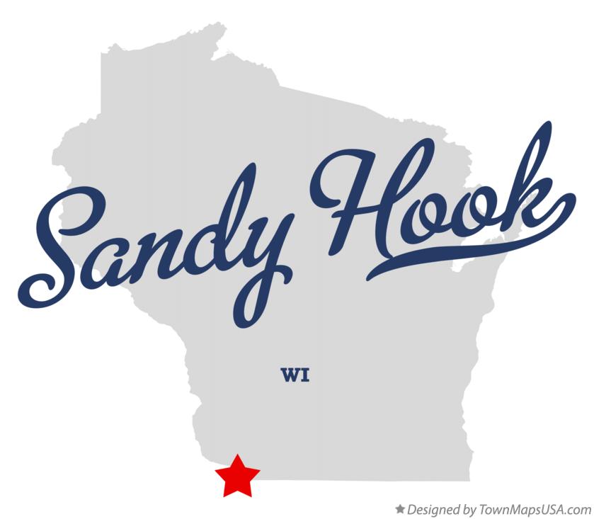 Map of Sandy Hook Wisconsin WI