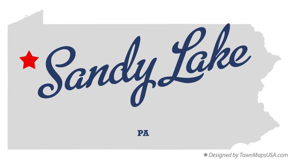 Map of Sandy Lake Pennsylvania PA