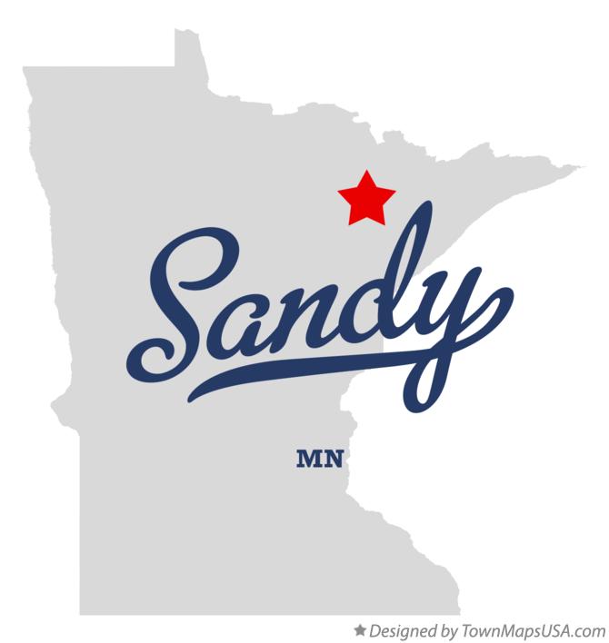 Map of Sandy Minnesota MN