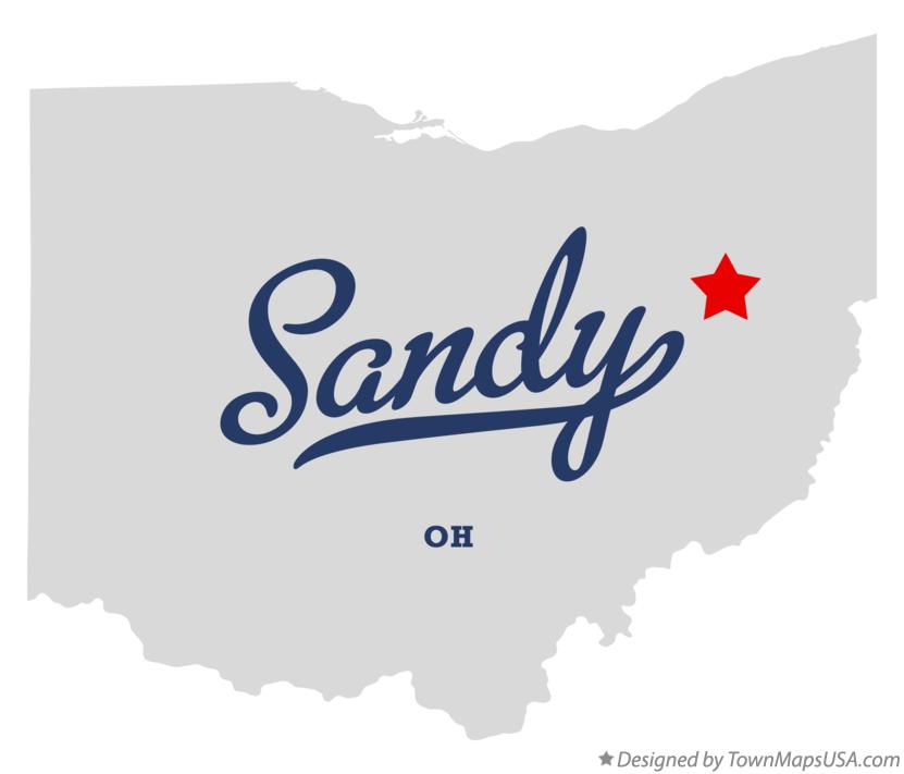 Map of Sandy Ohio OH