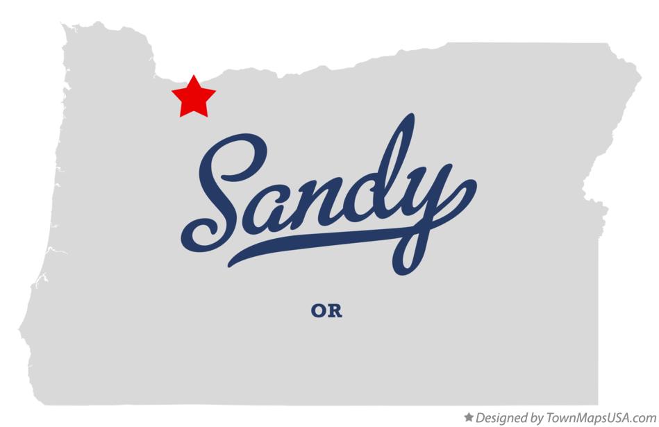 Map of Sandy Oregon OR