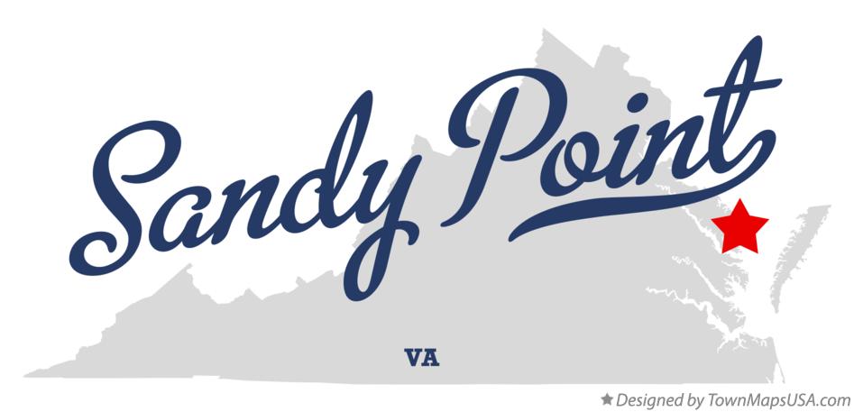 Map of Sandy Point Virginia VA