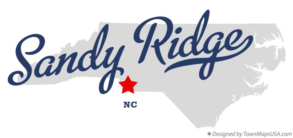 Map of Sandy Ridge North Carolina NC