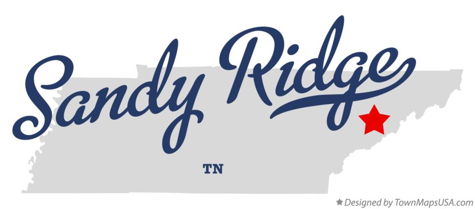 Map of Sandy Ridge Tennessee TN