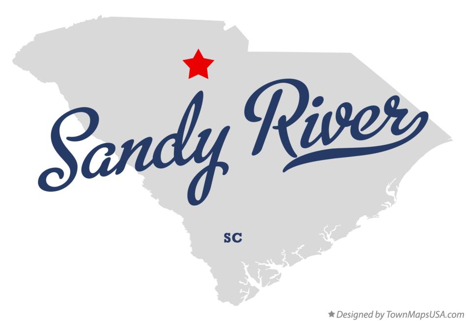 Map of Sandy River South Carolina SC