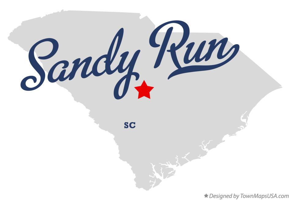 Map of Sandy Run South Carolina SC