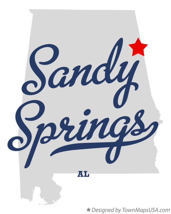 Map of Sandy Springs Alabama AL