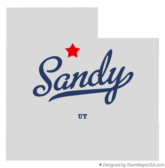 Map of Sandy Utah UT