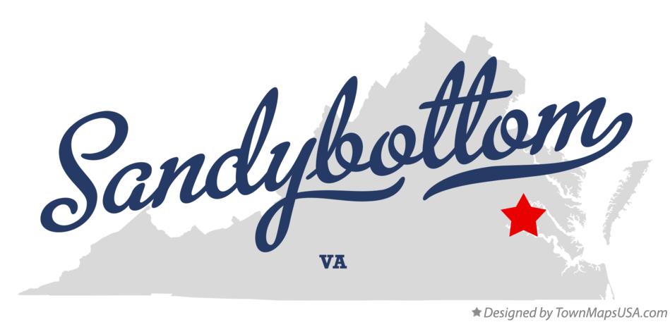 Map of Sandybottom Virginia VA