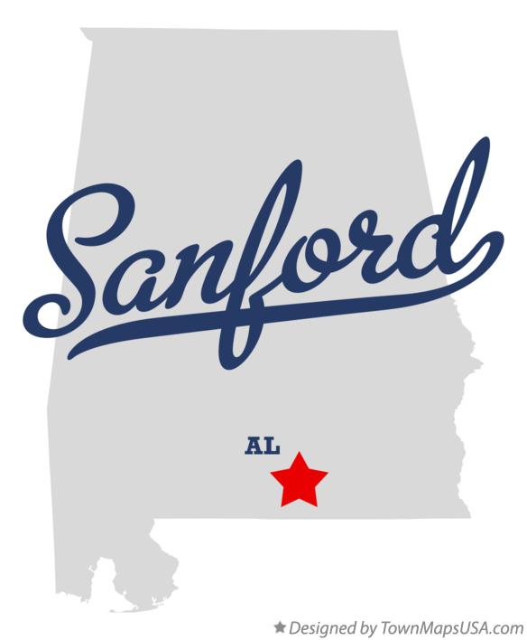 Map of Sanford Alabama AL