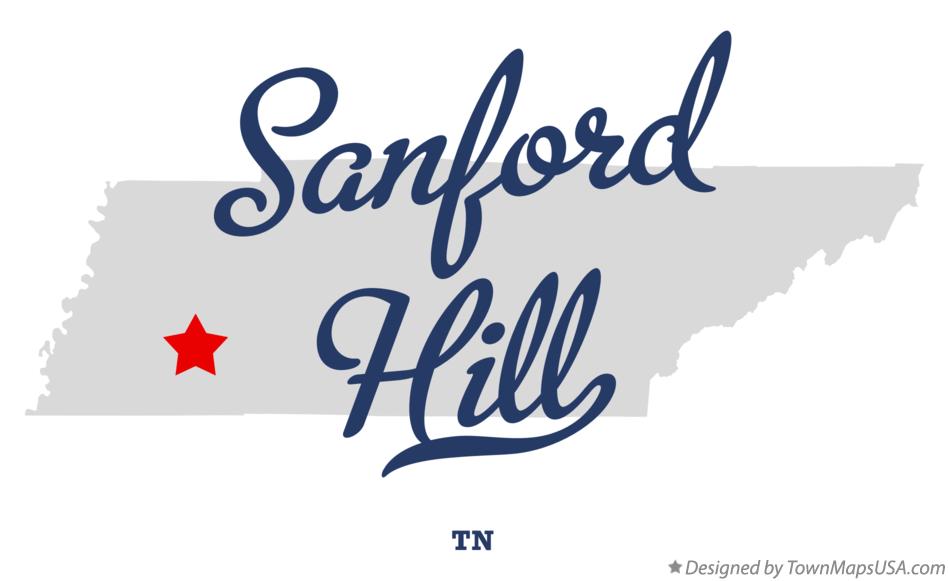 Map of Sanford Hill Tennessee TN