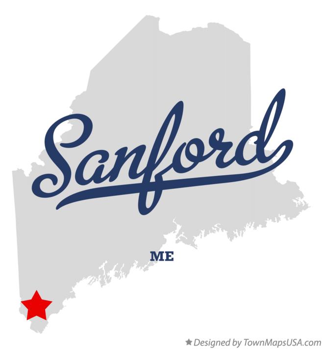 Map of Sanford Maine ME