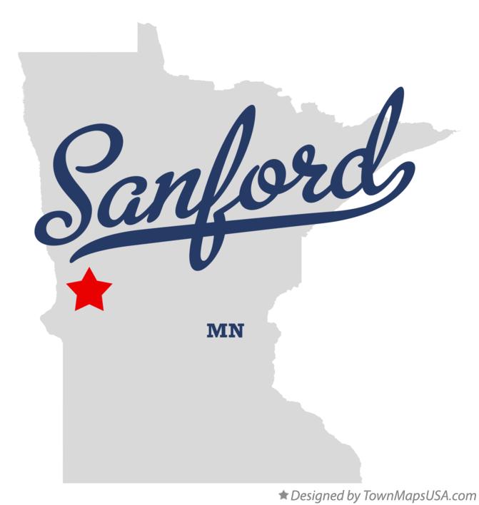 Map of Sanford Minnesota MN