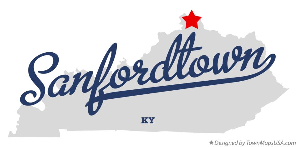 Map of Sanfordtown Kentucky KY