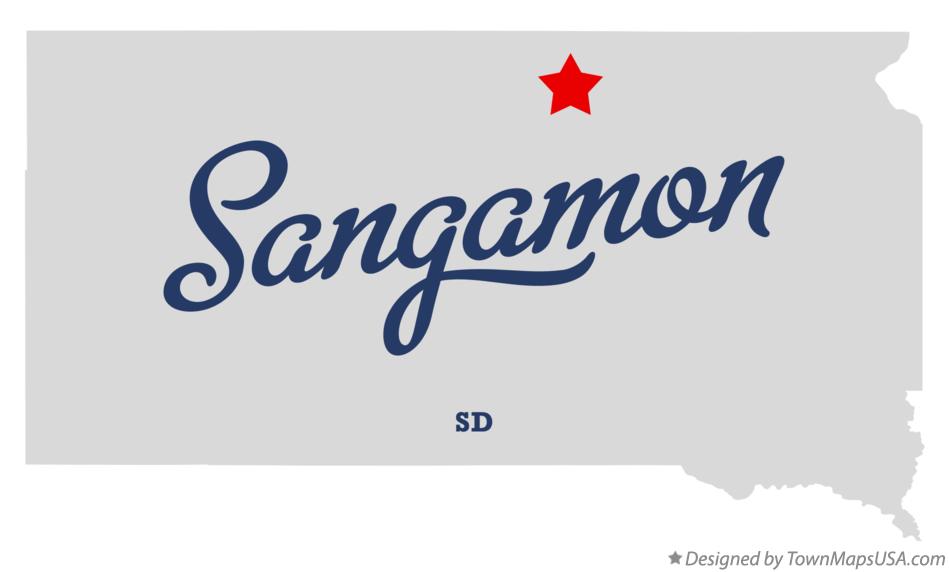 Map of Sangamon South Dakota SD