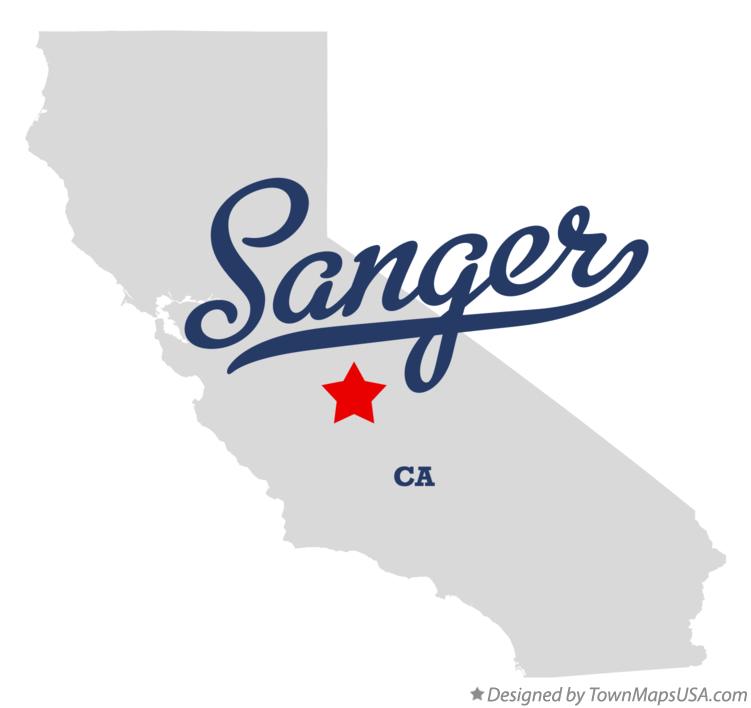 Map of Sanger California CA
