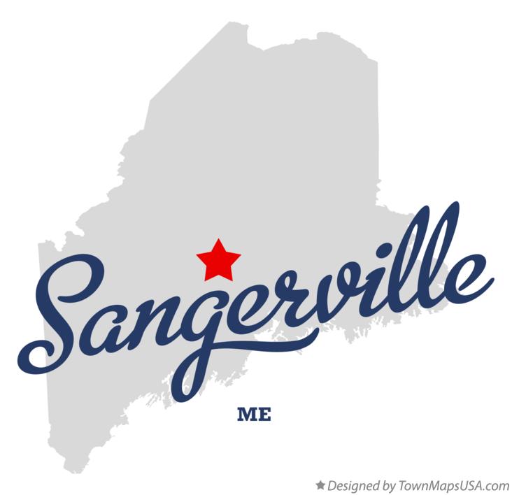 Map of Sangerville Maine ME