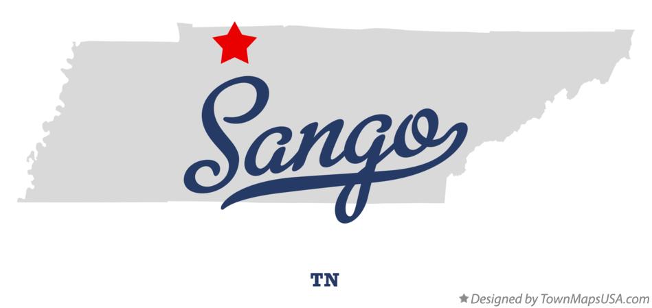 Map of Sango Tennessee TN