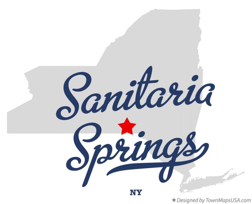 Map of Sanitaria Springs New York NY