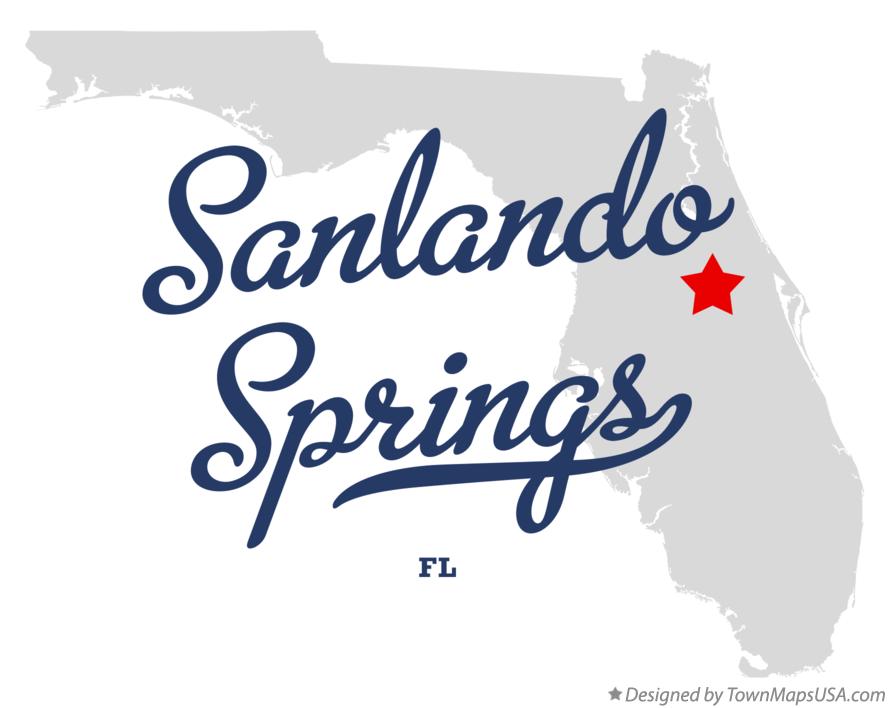 Map of Sanlando Springs Florida FL