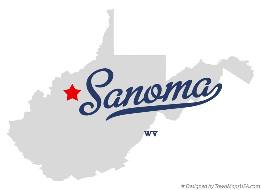 Map of Sanoma West Virginia WV