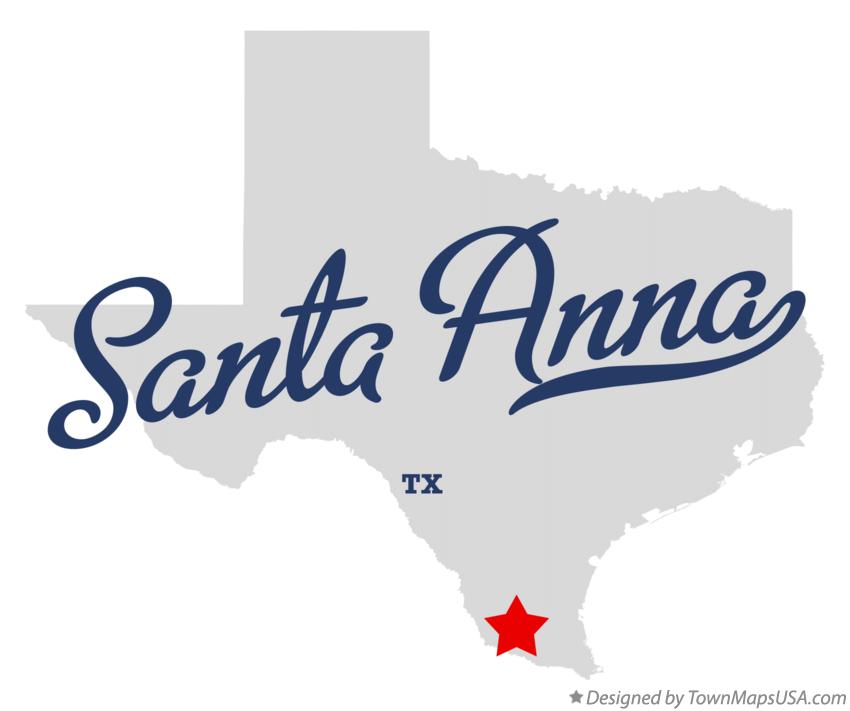 Map of Santa Anna Texas TX