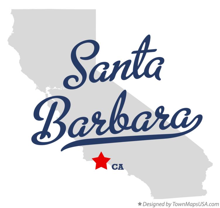 Map of Santa Barbara California CA