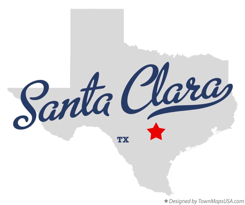 Map of Santa Clara Texas TX