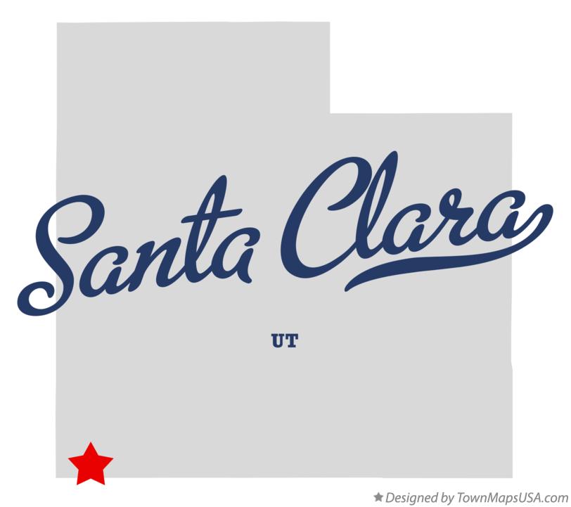 Map of Santa Clara Utah UT