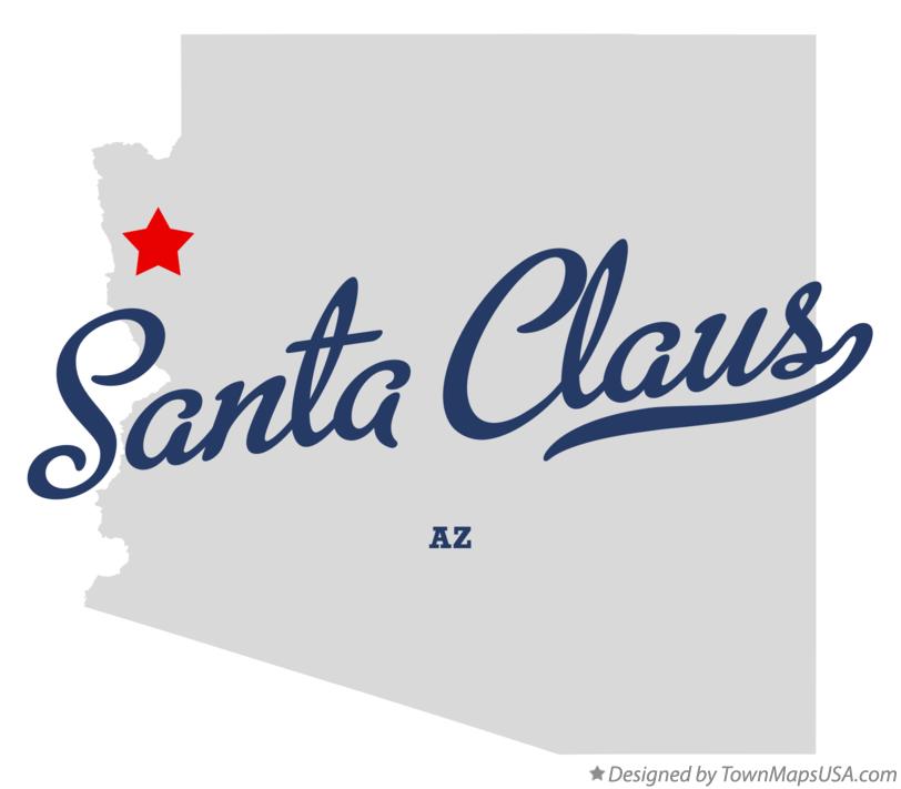 Map of Santa Claus Arizona AZ
