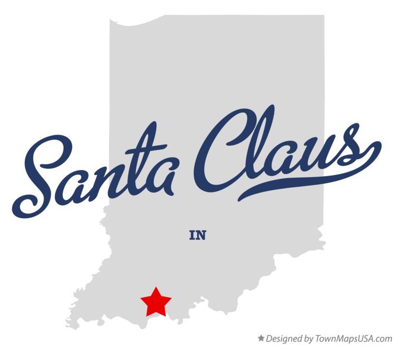 Map of Santa Claus Indiana IN