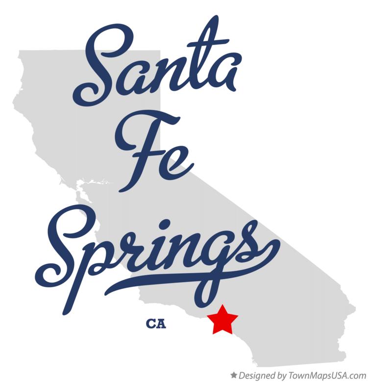 Map of Santa Fe Springs California CA