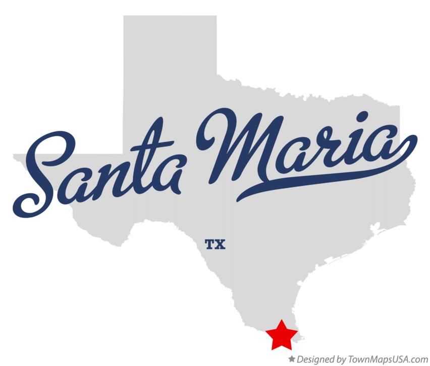 Map of Santa Maria Texas TX