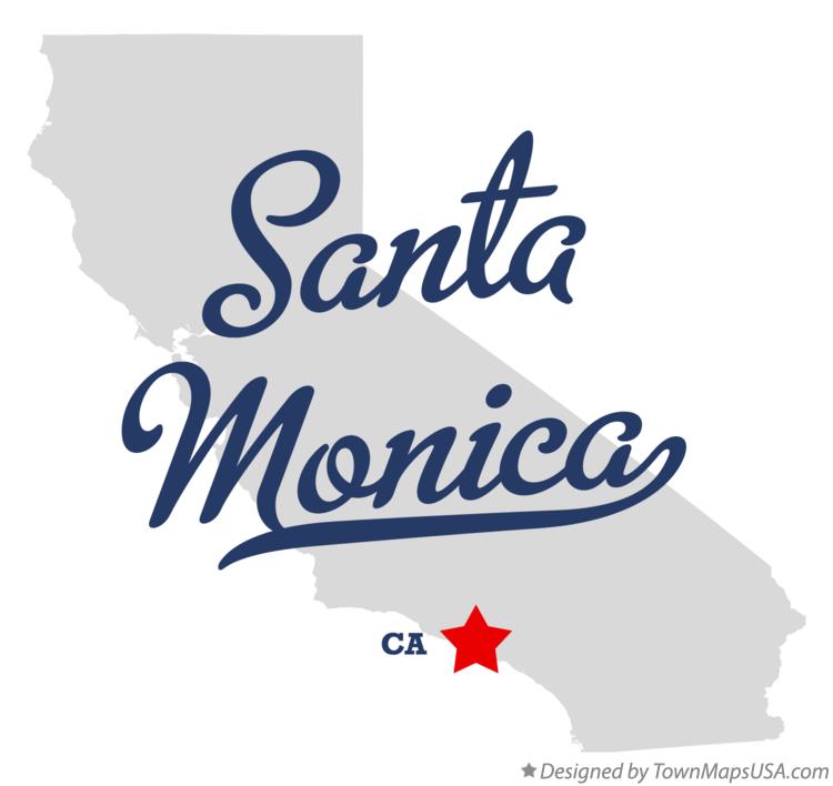 Map of Santa Monica California CA
