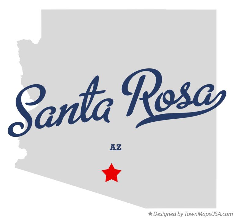 Map of Santa Rosa Arizona AZ