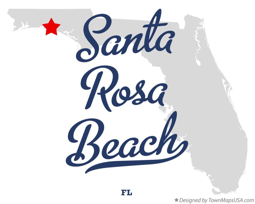 Map of Santa Rosa Beach Florida FL