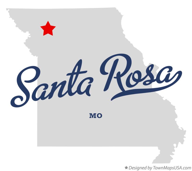 Map of Santa Rosa Missouri MO