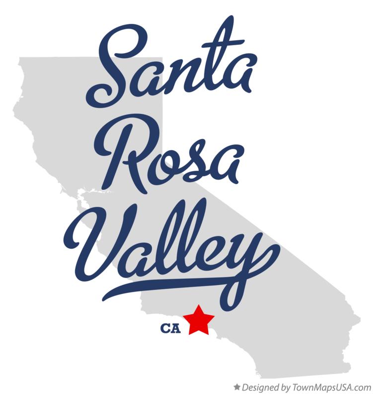 Map of Santa Rosa Valley California CA