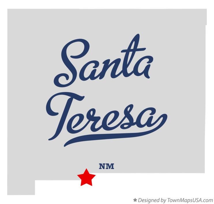 Map of Santa Teresa New Mexico NM