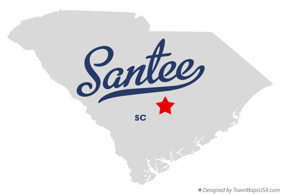 Map of Santee South Carolina SC