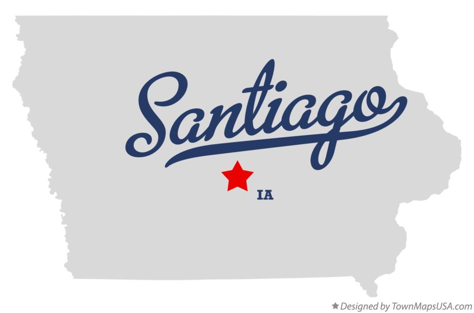Map of Santiago Iowa IA