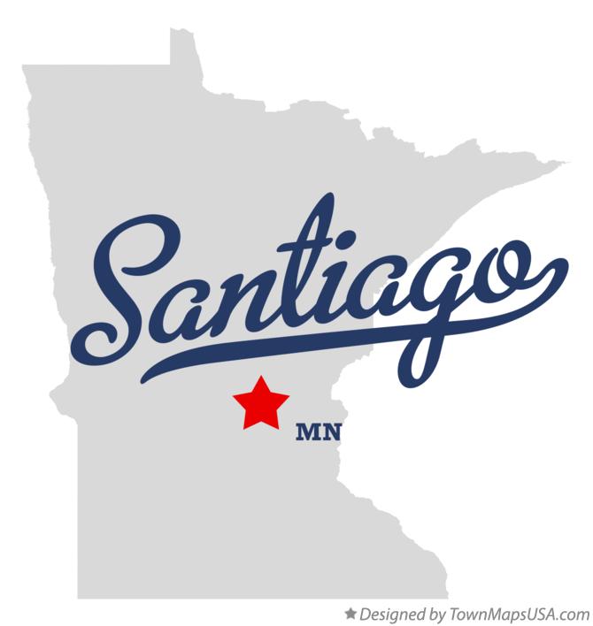 Map of Santiago Minnesota MN