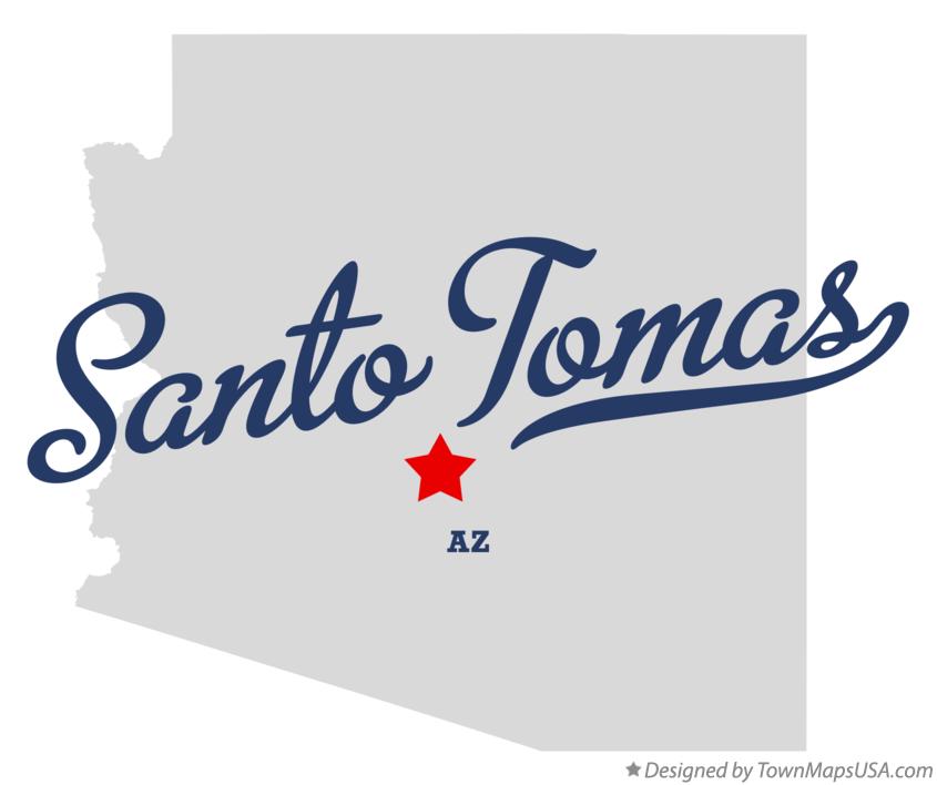 Map of Santo Tomas Arizona AZ