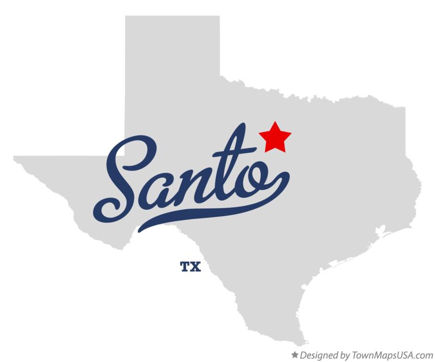 Map of Santo Texas TX