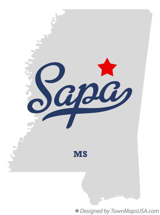 Map of Sapa Mississippi MS