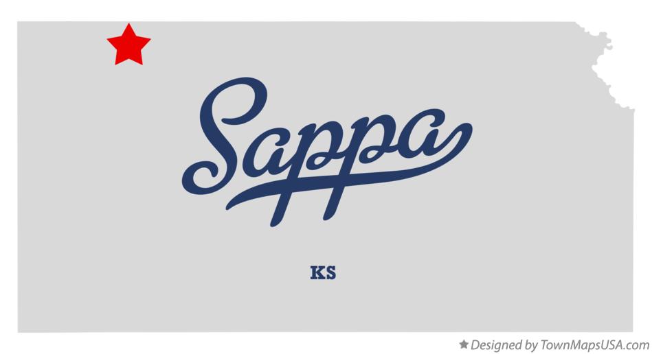 Map of Sappa Kansas KS