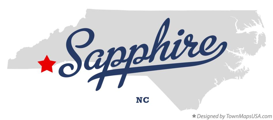 Map of Sapphire North Carolina NC