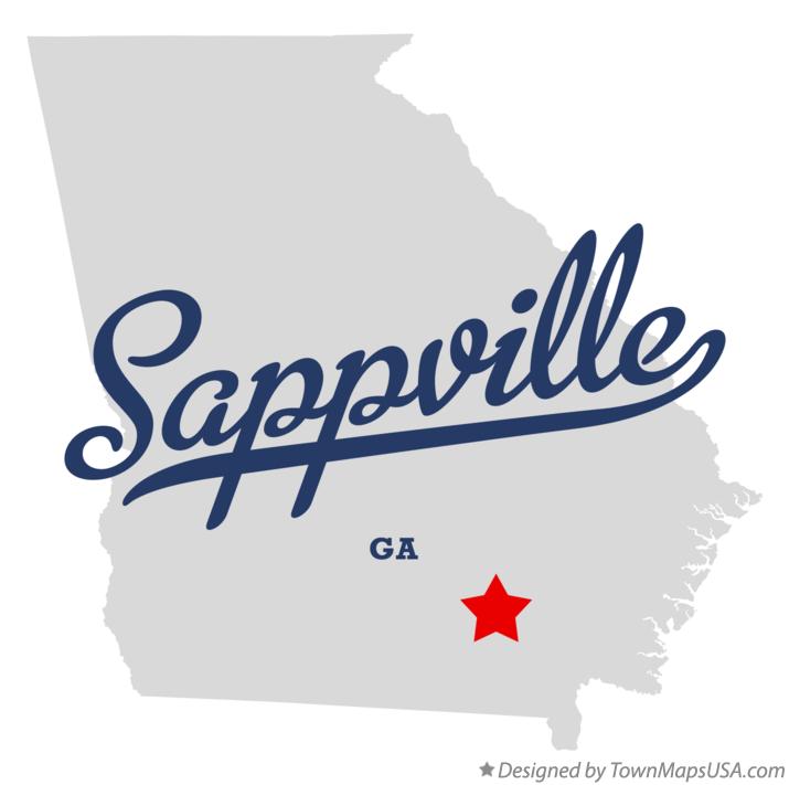 Map of Sappville Georgia GA