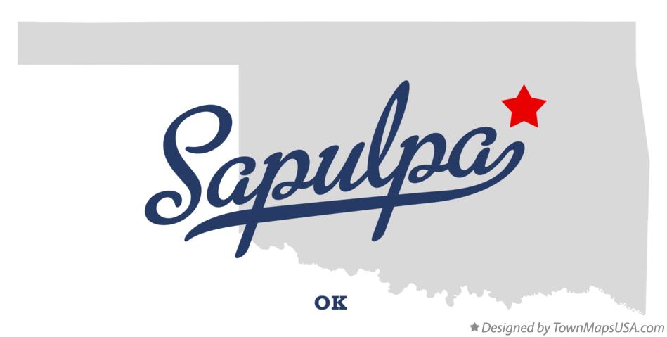 Map of Sapulpa Oklahoma OK