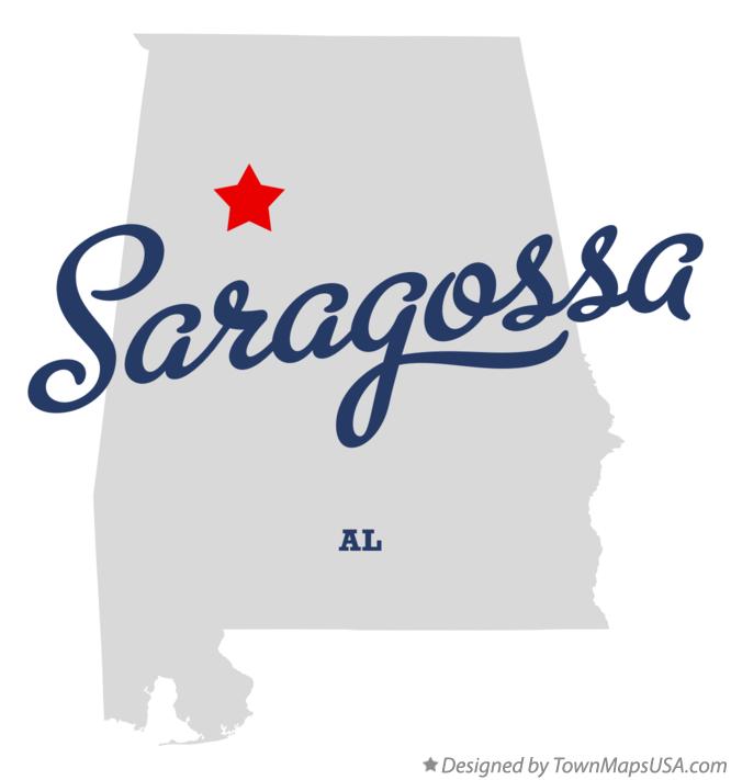 Map of Saragossa Alabama AL